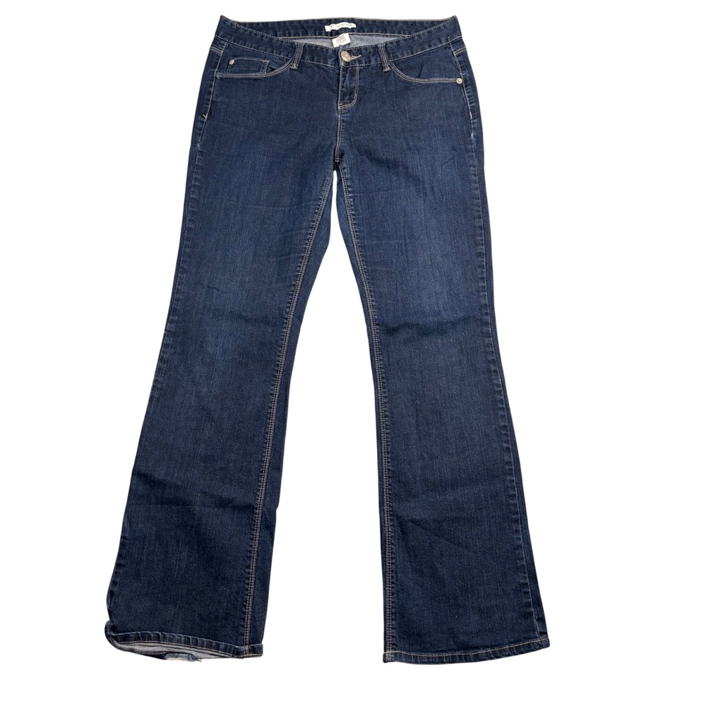 Jet Set Jeans Womens 11/12 Dark Wash Flare Leg Denim Pants Mid Rise Blue 1058